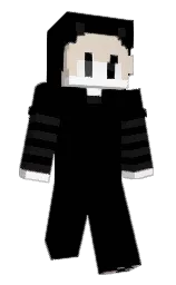black and woodsmoke Minecraft skin — Slim model — first worn by halfburst