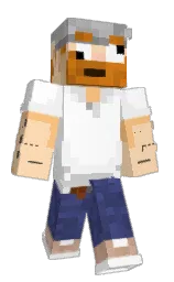 white and light apricot Minecraft skin — Classic model