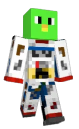 white and screamin' green Minecraft skin — Classic model — first worn by Adamix3090