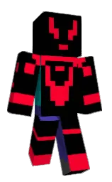 black and torch red Minecraft skin — Classic model