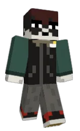 tuatara and mineral green Minecraft skin — Classic model — first worn by Wolfy_Whir