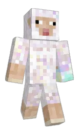 white and snuff Minecraft skin — Classic model — first worn by lamb04