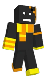 mine shaft and yellow Minecraft skin — Classic model