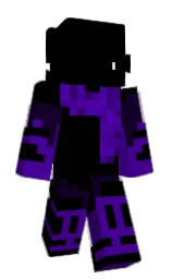 blurrpii's Minecraft skin wearing the Purple Heart cape