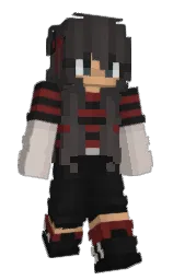 SchizoZera's Minecraft skin wearing the Purple Heart cape