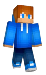 dodger blue and chathams blue Minecraft skin — Classic model — first worn by XxBlueBerryBoyxX