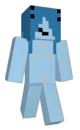 cornflower and black Minecraft skin — Classic model