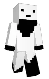 white and black Minecraft skin — Classic model