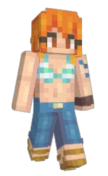 hippie blue and light apricot Minecraft skin — Slim model — first worn by e171sh