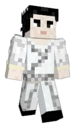 white linen and aqua spring Minecraft skin — Classic model — first worn by KYRI217