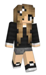 flesh and cod gray Minecraft skin — Slim model — first worn by Lootier