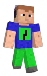 persian blue and malachite Minecraft skin — Classic model — first worn by Farmgondozo
