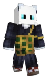 white and steel gray Minecraft skin — Classic model — first worn by StupidKittiCat