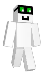 white and black Minecraft skin — Classic model