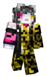 black and deep bronze Minecraft skin — Classic model — first worn by Subrantix
