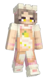 buttery white and coconut cream Minecraft skin — Slim model — first worn by IvyNatureNerd
