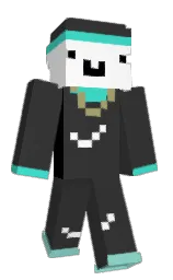 mine shaft and white Minecraft skin — Classic model — first worn by S0AP_MC