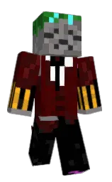 black and diesel Minecraft skin — Classic model — first worn by midvidiv