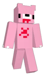 carnation pink and torch red Minecraft skin — Slim model