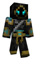 black and cod gray Minecraft skin — Classic model