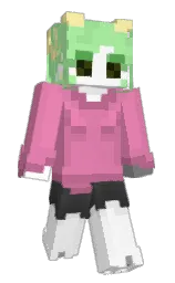 deep blush and white Minecraft skin — Slim model — first worn by shrimpickle