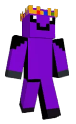 electric violet and black Minecraft skin — Classic model