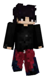 black and cod gray Minecraft skin — Classic model — first worn by sh1ro77