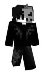 black and cod gray Minecraft skin — Slim model