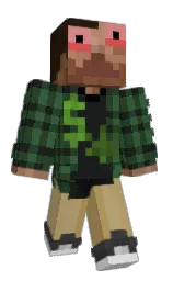 caffeineAddict7's Minecraft skin wearing the 15th Anniversary cape