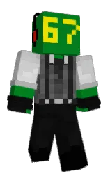 Minecraft-Skin in fun green und cod gray — Modell: Klassisch — zuerst getragen von acilo999