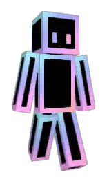 black and lavender rose Minecraft skin — Slim model