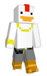 white and pirate gold Minecraft skin — Classic model — first worn by Grinebider