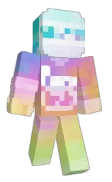 lavender and harvest gold Minecraft skin — Classic model — first worn by WATEROVATE