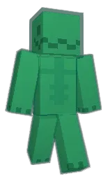 black and emerald Minecraft skin — Classic model — first worn by RunningEmerald
