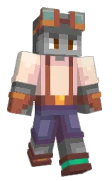 dove gray and ironstone Minecraft skin — Classic model