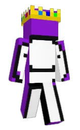 purple heart and white Minecraft skin — Classic model