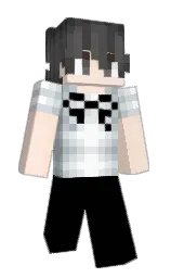 black and peach cream Minecraft skin — Slim model
