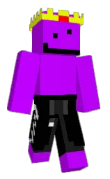 electric violet and black Minecraft skin — Slim model — first worn by ShadowLovePurple