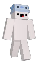 soft peach and periwinkle gray Minecraft skin — Classic model