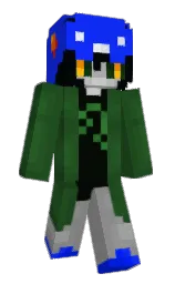 black bean and everglade Minecraft skin — Classic model — first worn by Papaya_Fox_
