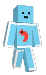 black and white Minecraft skin — Classic model — first worn by KevinKKWoo