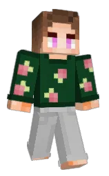 silver and parsley Minecraft skin — Classic model — first worn by GalaxyFoxNova