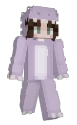 actuallyselfish's Minecraft skin wearing the Purple Heart cape