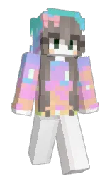 white and hint of red Minecraft skin — Slim model