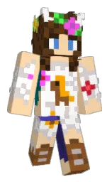 navajo white and white Minecraft skin — Slim model — first worn by Blizzychan