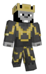black and tundora Minecraft skin — Classic model — first worn by CrownedApe