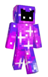 electric violet and black Minecraft skin — Slim model — first worn by 5leo