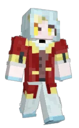 mexican red and catskill white Minecraft skin — Classic model