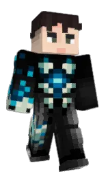black and apricot peach Minecraft skin — Classic model — first worn by dawguhl