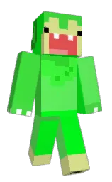black and green Minecraft skin — Slim model